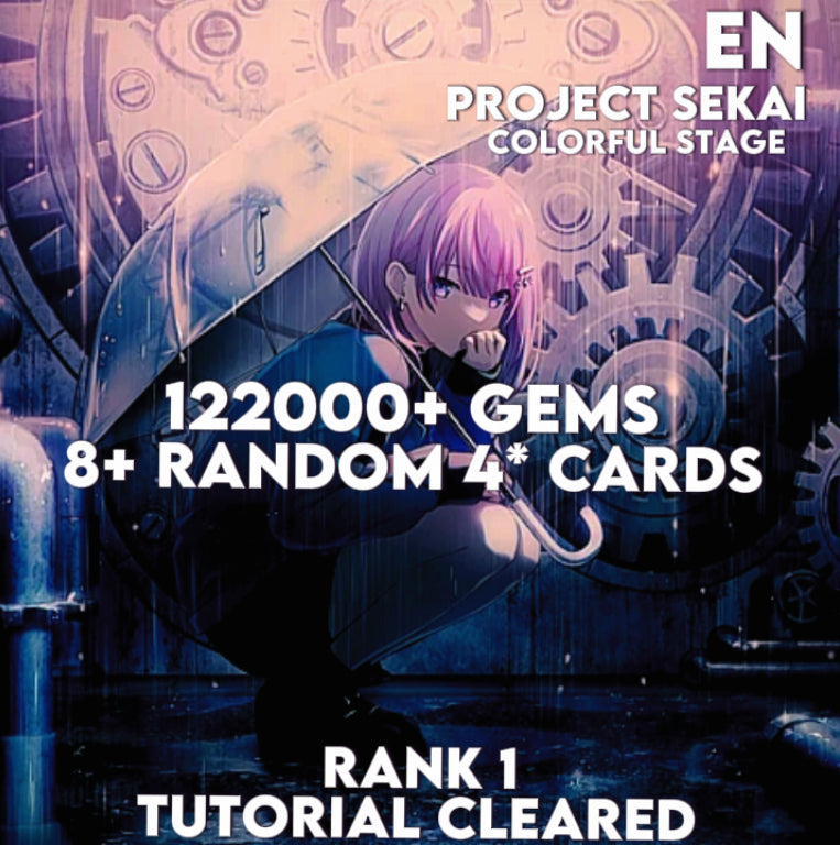 [INSTANT DELIVERY] EN Server/ 122000+ gems/ 8+ 4* Cards/Hatsune Miku: Colorful Stage/Project Sekai