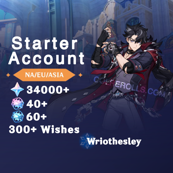 Wriothesley - AR40+ Genshin Impact Farmed Starter Account