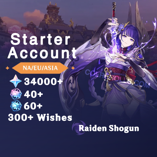 Raiden Shogun - AR40+ Genshin Impact Farmed Starter Account