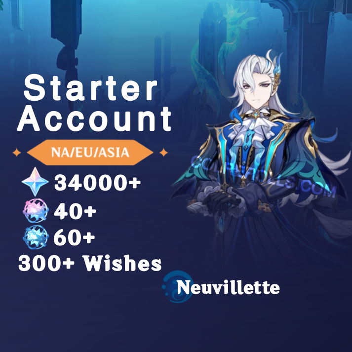 Neuvillette - AR40+ Genshin Impact Farmed Starter Account