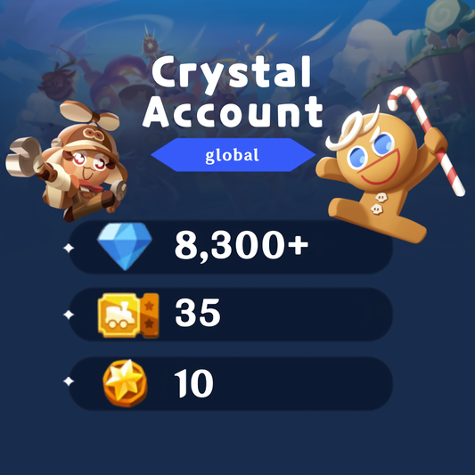 8,000+ Crystals - CookieRun: Tower of Adventures Crystals Reroll Account