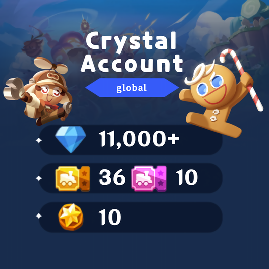 11,000+ Crystals - CookieRun: Tower of Adventures Crystals Reroll Account